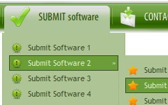 web template navigation button Submenus In Frontpage