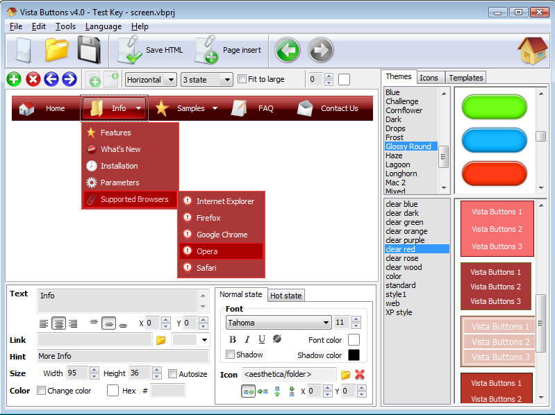 Free Flash Buttons software