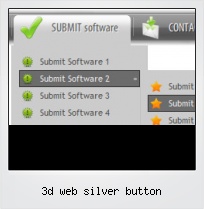 3d Web Silver Button