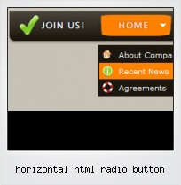 Horizontal Html Radio Button