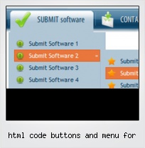 Html Code Buttons And Menu For