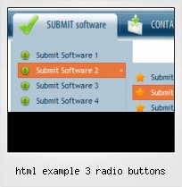 Html Example 3 Radio Buttons