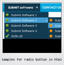 Samples For Radio Button In Html