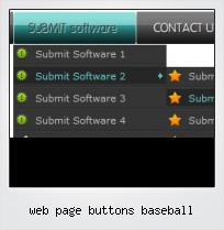 Web Page Buttons Baseball