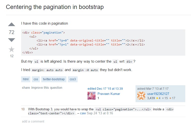 Centering the pagination in Bootstrap