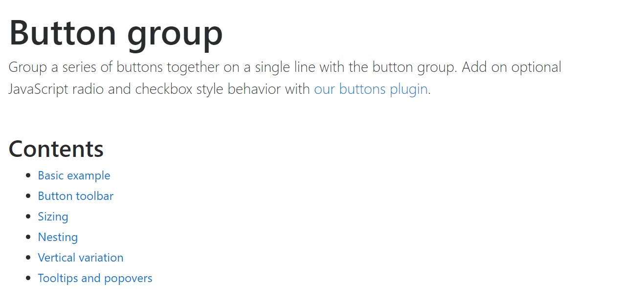 Bootstrap button group  formal  documents