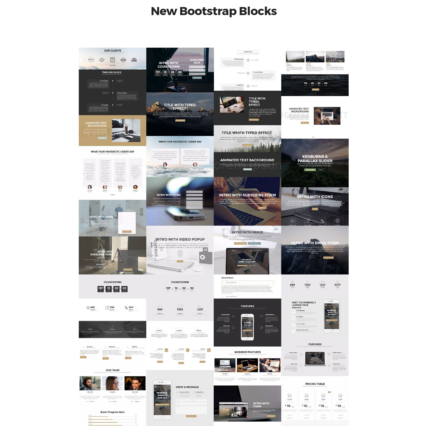 Free Download Bootstrap 4 mobile-friendly blocks Themes