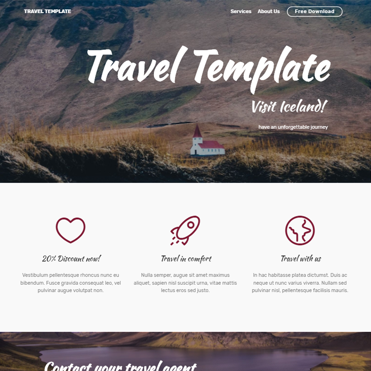 HTML Bootstrap Travel Templates