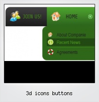 3d Icons Buttons