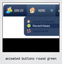 Animated Buttons Round Green