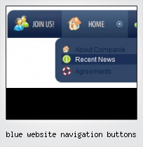 Blue Website Navigation Buttons