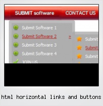 Html Horizontal Links And Buttons
