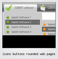 Icons Buttons Rounded Web Pages