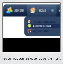 Radio Button Sample Code In Html