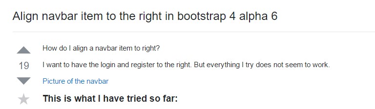  Line up navbar  object to the right  inside Bootstrap 4 alpha 6