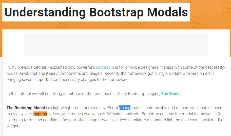  Yet another  helpful  content about Bootstrap Modal Popup