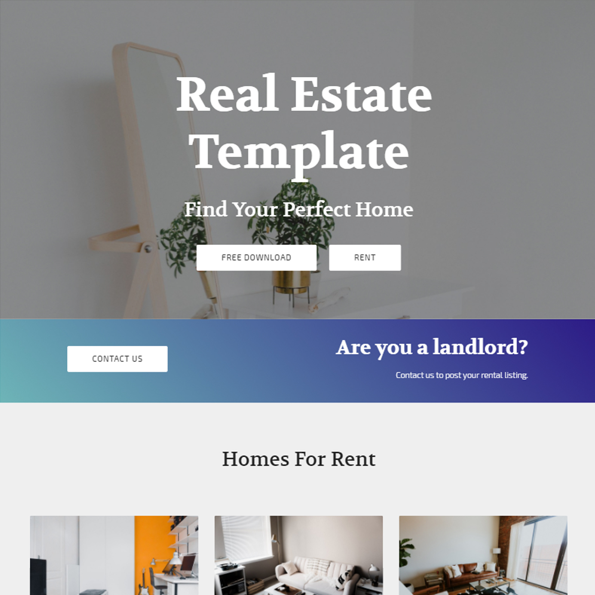 CSS3 Bootstrap Real Estate Themes